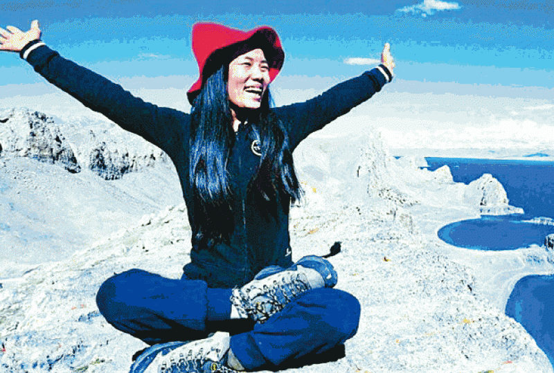 半身瘫痪的蓝天完成转山旅程，让人难以想像