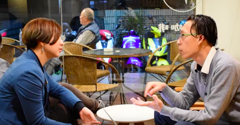 有心咖啡的其中两位创办人，吕欣洁和郭文楷