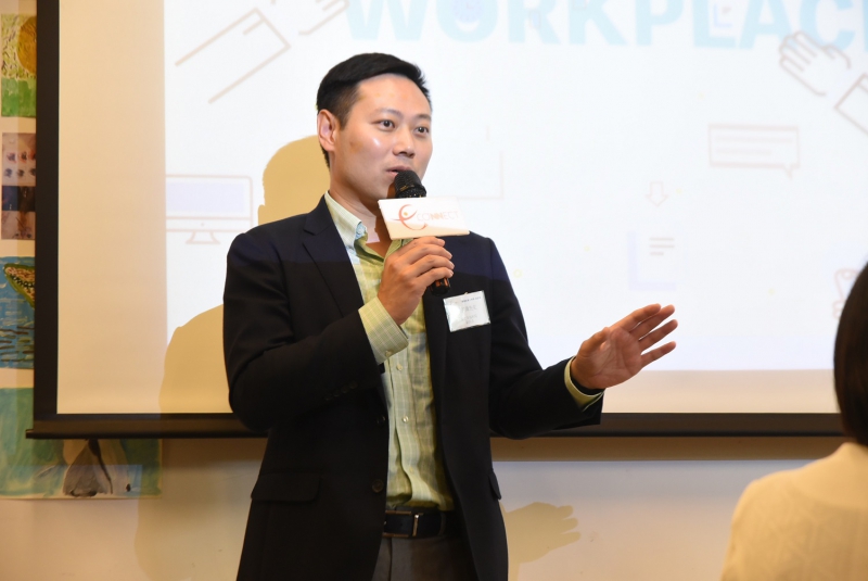 勞工及福利局副局長徐英偉先生分享政府就協助僱主聘用殘疾人士的支援政策