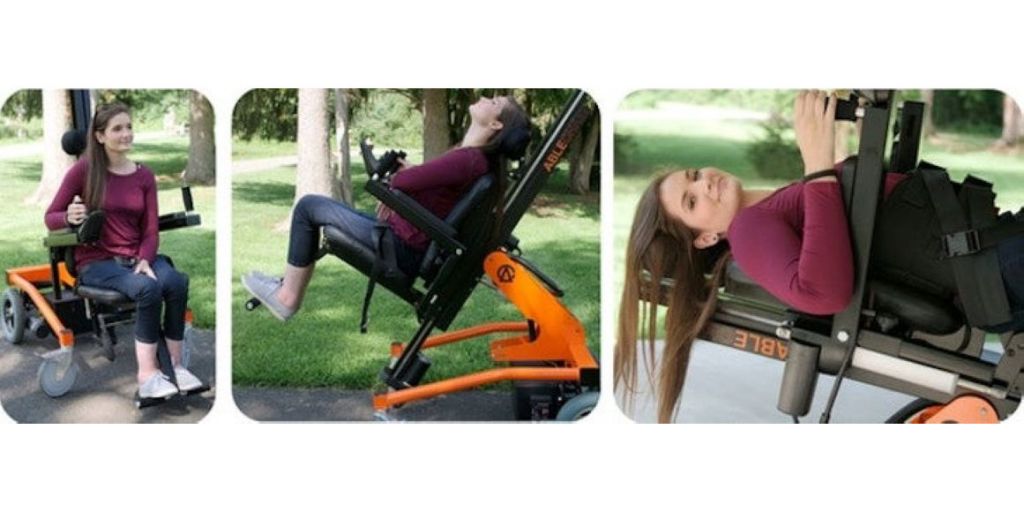 多功能AbleChair允許輪椅使用者升降、站立或躺下