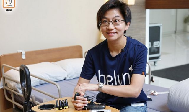 梁立慧表示，於體驗館內展出產品，有助她收集用家意見並加以改良。