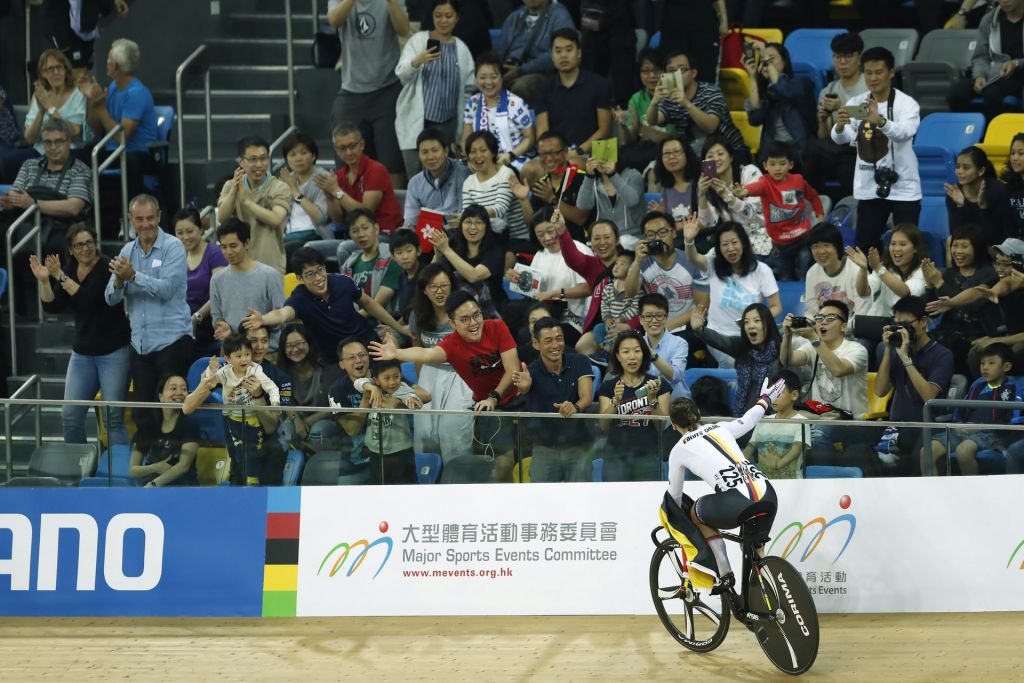 禾高于2017年来香港参加世界场地单车锦标赛。（Getty Images）