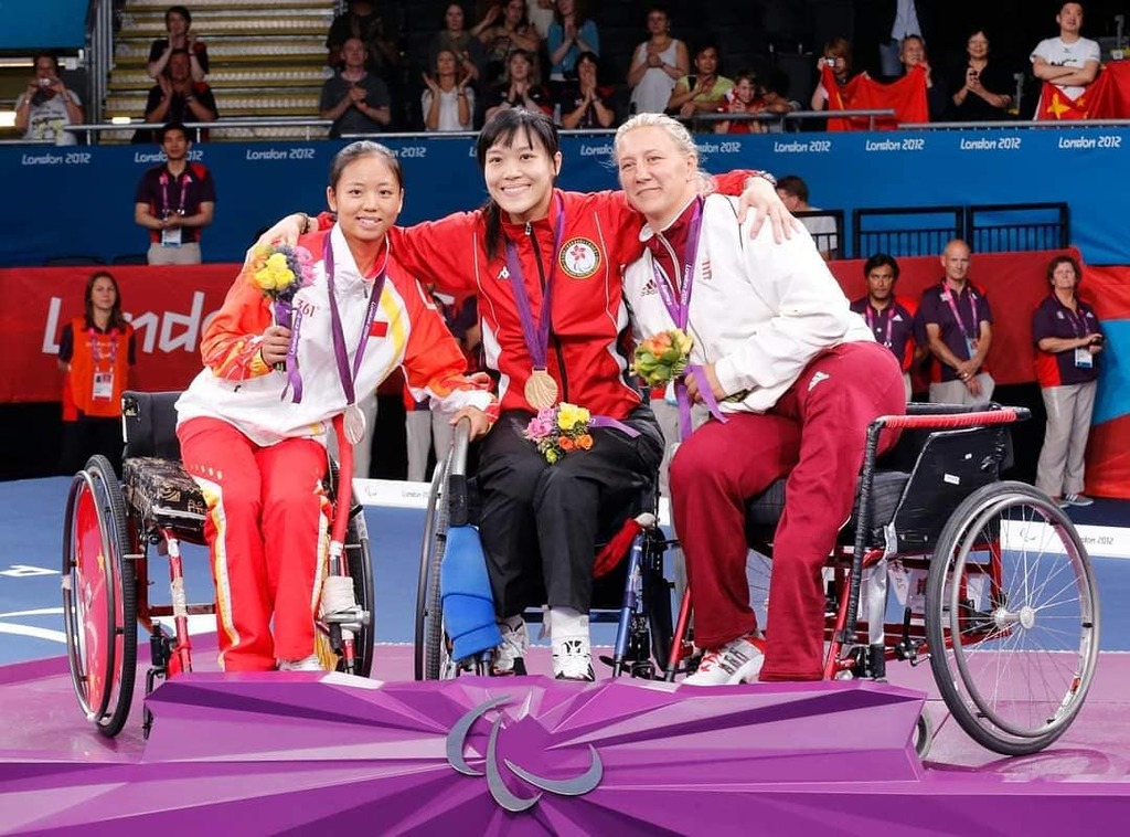2012年倫敦殘奧會上，余翠怡再創佳績。