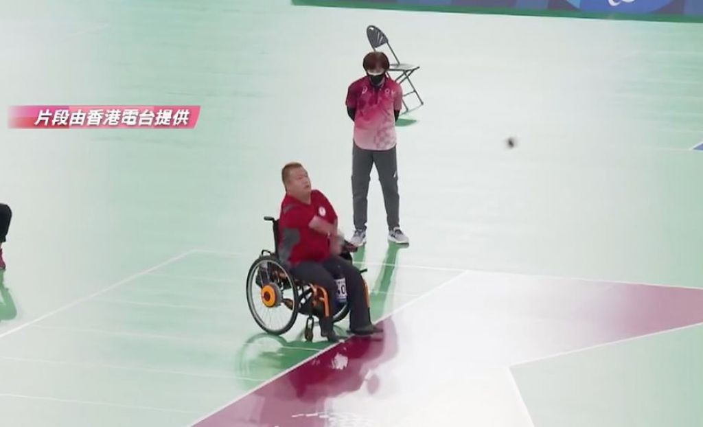 梁育榮挫中國對手摘殘奧硬地滾球銅牌。