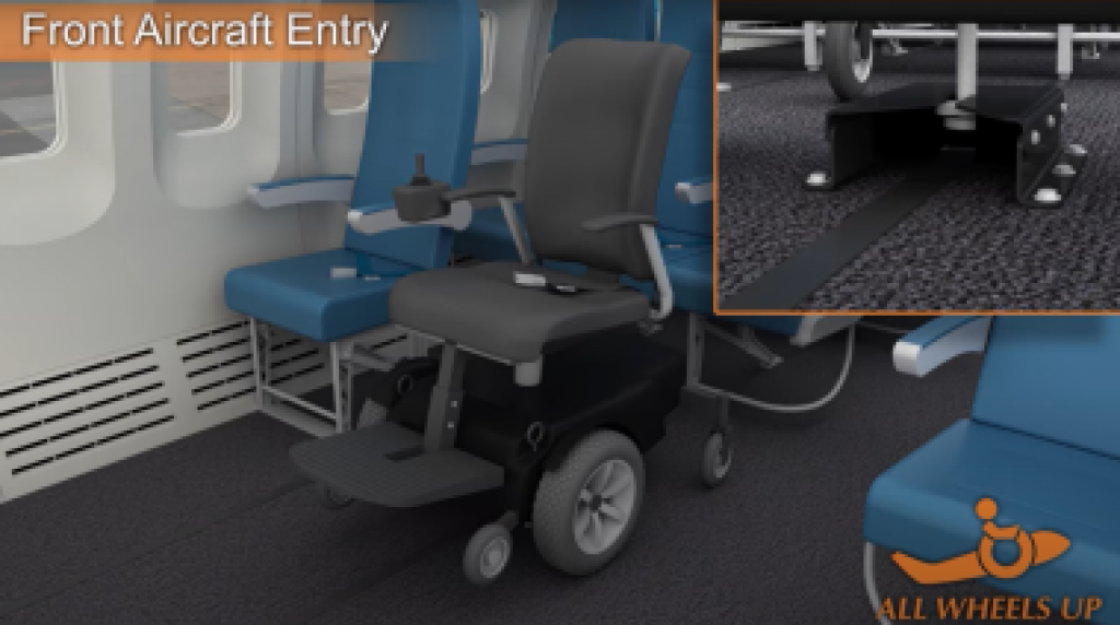 All Wheels Up 設計模型，用於飛機上指定的輪椅位置。