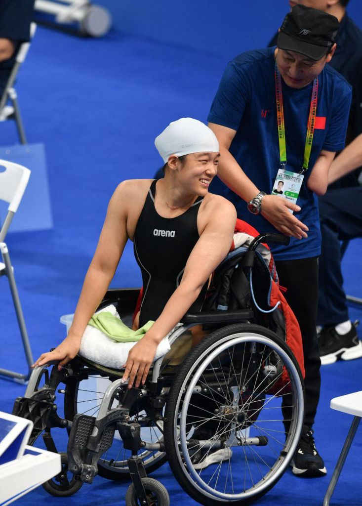 錢紅艷於全國殘疾人運動會奪得一面游泳銅牌。