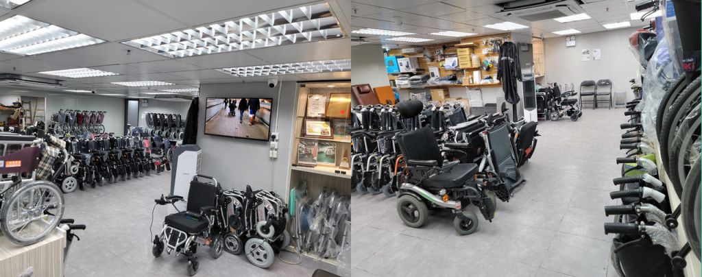 鉑康擁有一個超過3000呎的陳列室，陳列出各種輪椅配件以及從世界各地的原廠嚴選的優質輪椅產品。