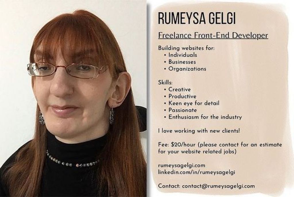 Rumeysa Gelgi以罕見病患、健力士世界紀錄保持者及軟件工程師的身份參與過多場演講。