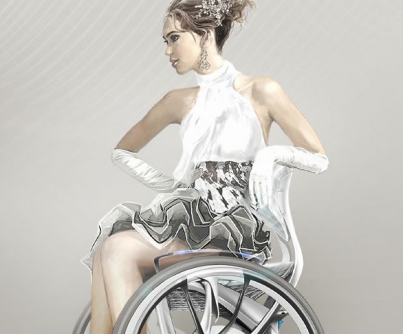 法式优雅概念轮椅，让女孩最美的一天不会有任何缺憾